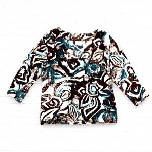 Chico's Multicolor Abstract Top